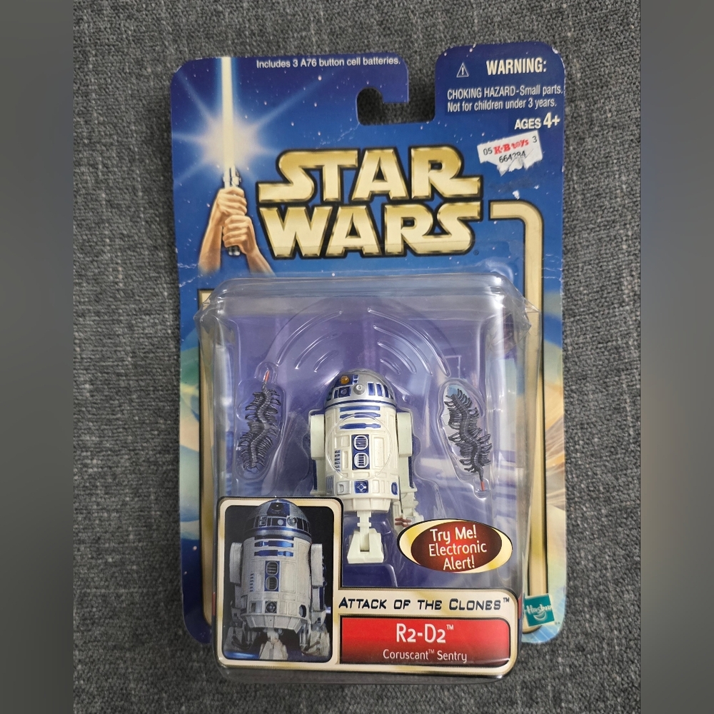 Vintage Star Wars R2-D2 Coruscant Sentry Action Figure From Attack Of The Clones